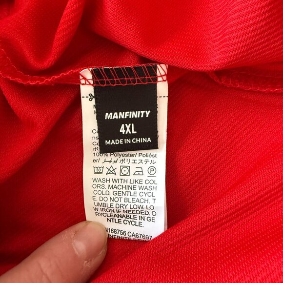 Men's Big and Tall  4XL NWT Shein King Top & Shorts Set in Red - Picture 11 of 12